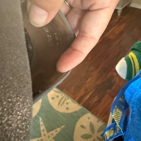 Paul Green Pewter Metallic Leather Mary Jane Ballet Flats Sz US 7.5 - Picture 9 of 9